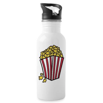Movies, Theater, Movie, Watching, Popcorn, Streaming - Water bottle with straw - white - Right
