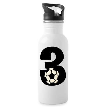 I'm already 3! - Water bottle with straw - white - Right