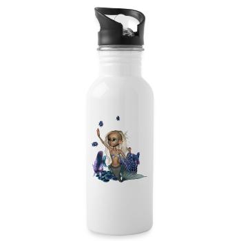 Sweet Little Mermaid - Water bottle with straw - white - Right