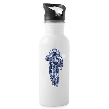 Fahrrad - Trinkflasche mit integriertem Trinkhalm - Weiß - Rechts