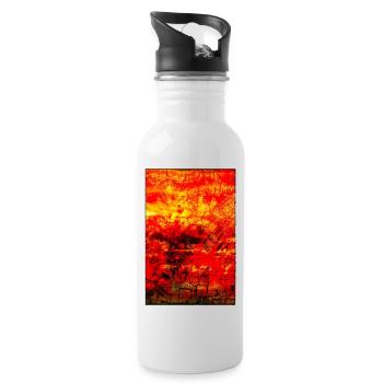 "LaVa" Acrylic Paint by Marco Eckenbrecht - Water bottle with straw - white - Right