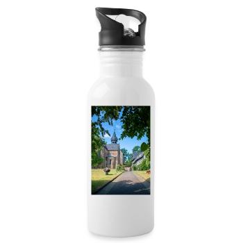 parish church St. Peter and Paul Goslar - Water bottle with straw - white - Right