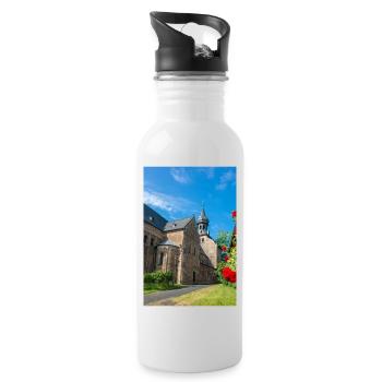 parish church St. Peter and Paul Goslar - Water bottle with straw - white - Right