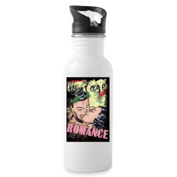 VINTAGE ROMANCE 3 BIS von Yume Origins - Trinkflasche mit integriertem Trinkhalm - Weiß - Rechts