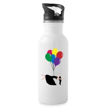 Balloon - Water bottle with straw - white - Right