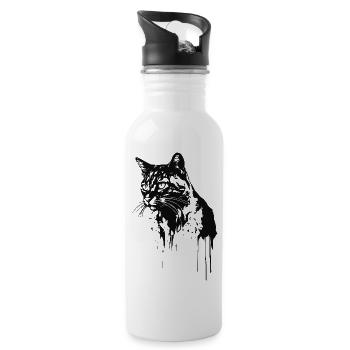 Cat 2 - Water bottle with straw - white - Right