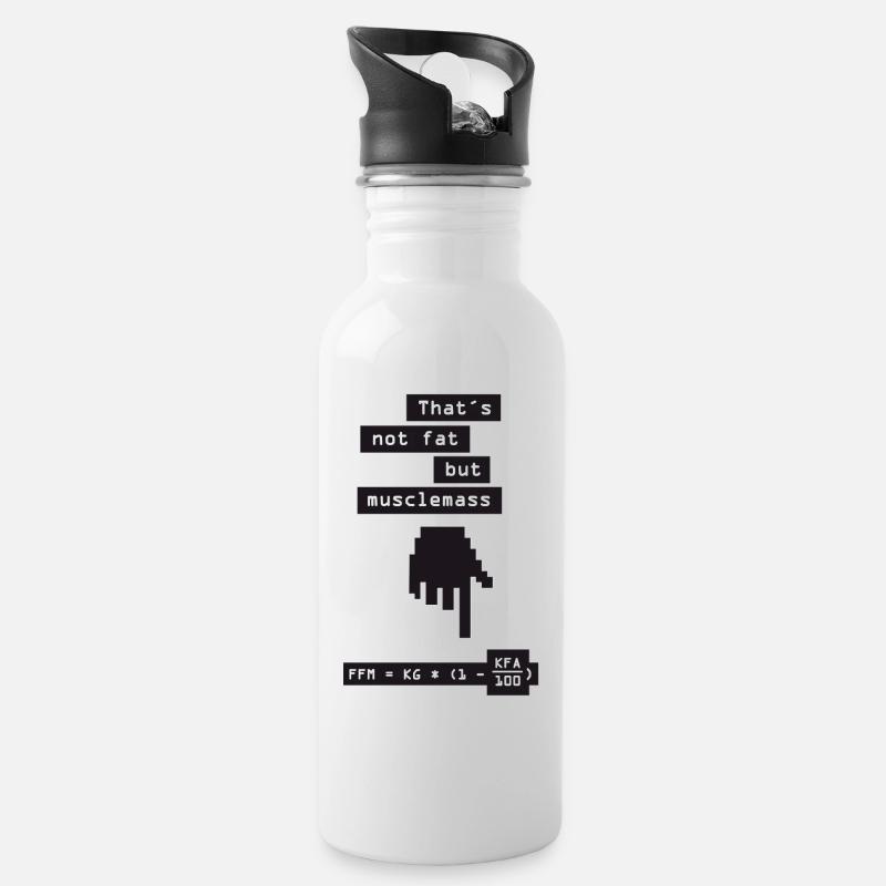 musclemass formula - Water bottle with straw - white