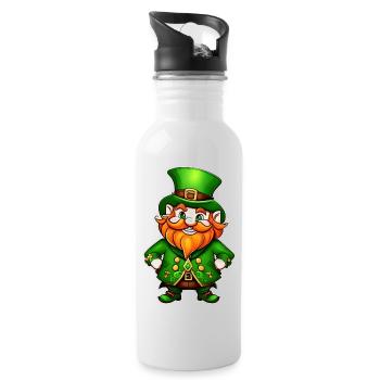 Saint Patrick's Day Irish Leprechaun Leprechaun Imp - Water bottle with straw - white - Right