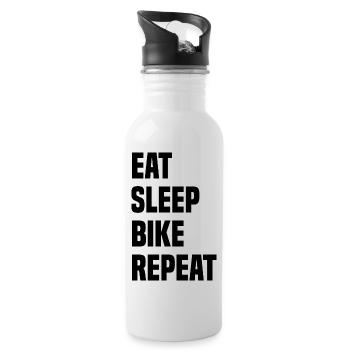 Manger Sleep Bike Répéter - Gourde avec paille intégrée - blanc - Droite