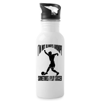 Soccer Player Soccer Design Soccer Team - Water bottle with straw - white - Right