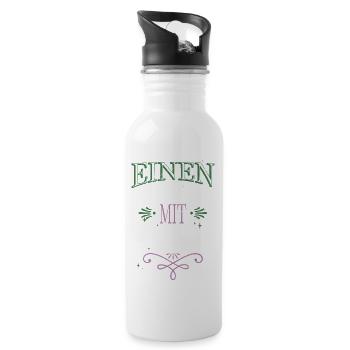 chihuahua lustig windhund vatertag geek bachhund - Trinkflasche mit integriertem Trinkhalm - Weiß - Rechts