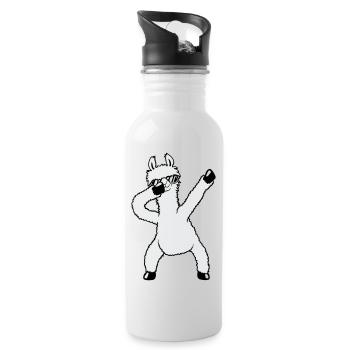 Drôle de Dabbing Dab Dance Llama Cool Lunettes de soleil - Gourde avec paille intégrée - blanc - Droite