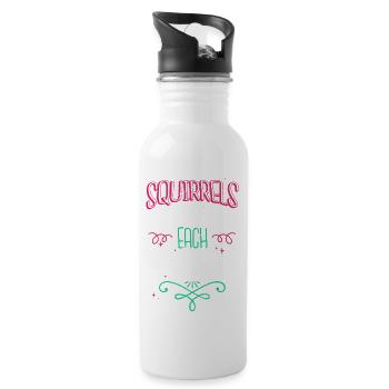 present idea funny happy bday fun funny sayings - Trinkflasche mit integriertem Trinkhalm - Weiß - Rechts