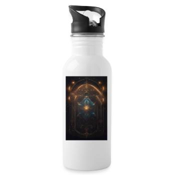 Sternenstaub-Sanduhr - Trinkflasche mit integriertem Trinkhalm - Weiß - Rechts