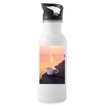 kantchanaburi - Trinkflasche mit integriertem Trinkhalm - Weiß - Rechts