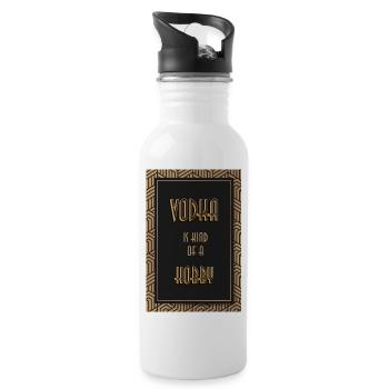 La vodka est une sorte de passe-temps - Gourde avec paille intégrée - blanc - Droite