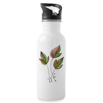 List - Water bottle with straw - white - Right
