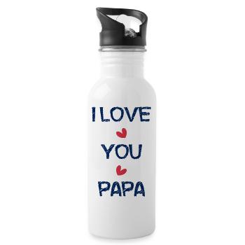 CHRISTMAS. YEAR. ANNIVERSARY. RETIREMENT. DAD. MAMAM. - Water bottle with straw - white - Right