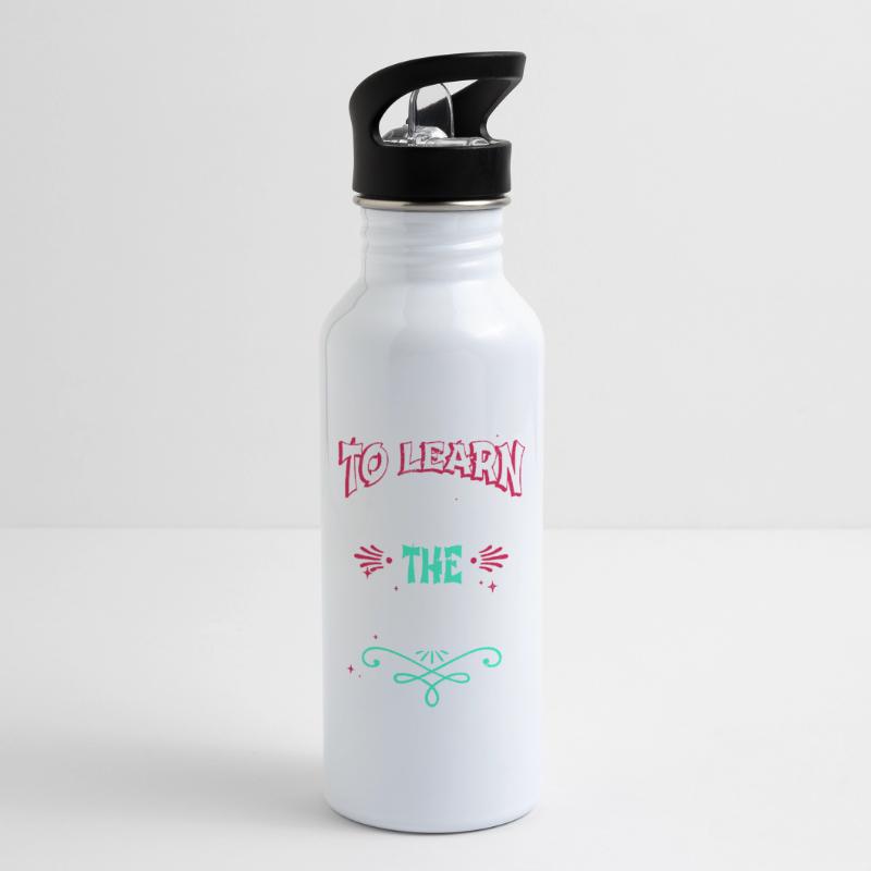 bubaprints humor statement under the tree gift Trinkflasche mit integriertem Trinkhalm