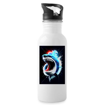 Sharknado #2 - Gourde avec paille intégrée - blanc - Droite