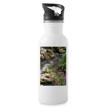 BAD LIEBENZELLER LENGENBACH - Trinkflasche mit integriertem Trinkhalm - Weiß - Rechts