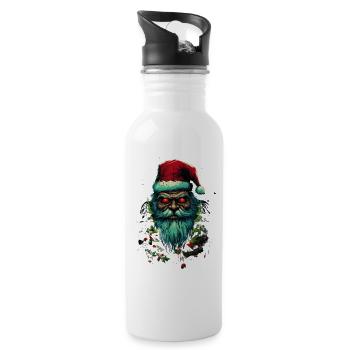 Xmas Santa - Trinkflasche mit integriertem Trinkhalm - Weiß - Rechts