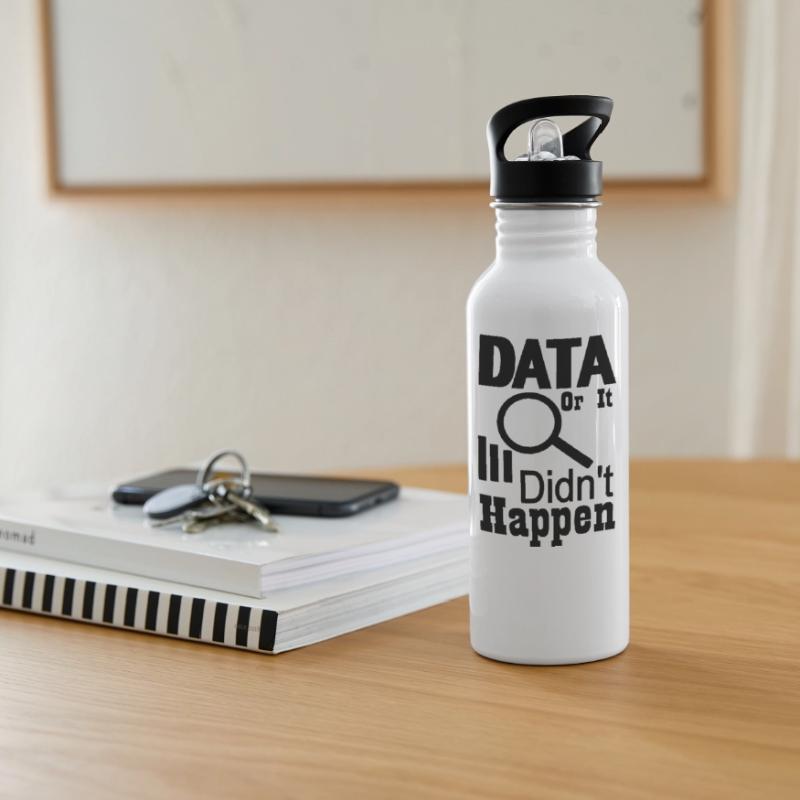 Daten oder es ist nicht passiert Trinkflasche mit integriertem Trinkhalm