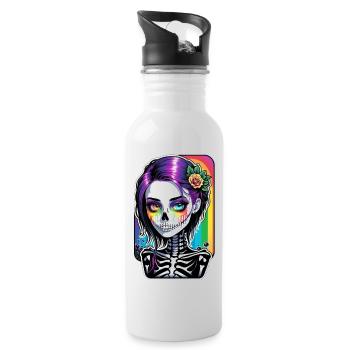 Halloween - Rock & Rainbow - Water bottle with straw - white - Right