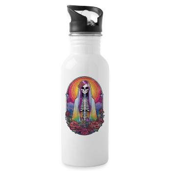 Halloween - Rock & Rainbow - Water bottle with straw - white - Right
