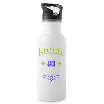 humor spaß lieblingshund bachhund lustig windhund - Trinkflasche mit integriertem Trinkhalm - Weiß - Rechts