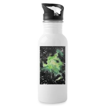 galaxy nebula galaxy nebula nerd astronomy space - Water bottle with straw - white - Right