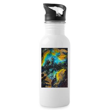 Galaxy Nebula NGC 5189 Galaxie Nebel Nerd Astro - Water bottle with straw - white - Right