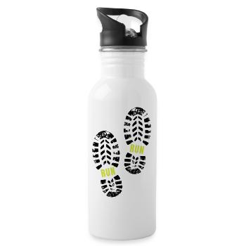 Run -idée cadeau sportive - Gourde avec paille intégrée - blanc - Droite