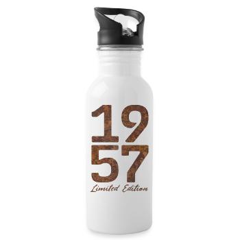 Vintage 1957 Limited Edition Rust Look - Water bottle with straw - white - Right