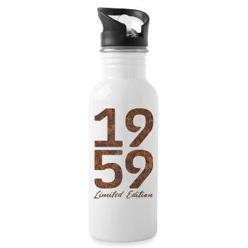 Vintage 1959 Limited Edition Rust Look - Water bottle with straw - white - Right