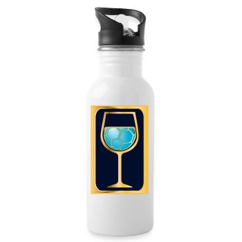 Handball Vin - Gourde avec paille intégrée - blanc - Droite