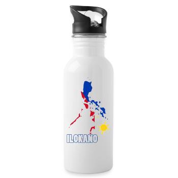 Philippinen Filipino Flagge Stolz I Geschenk - Trinkflasche mit integriertem Trinkhalm - Weiß - Rechts