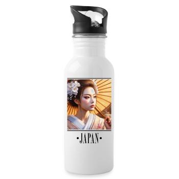 Culture Club - Asia - Japan 9 - Trinkflasche mit integriertem Trinkhalm - Weiß - Rechts