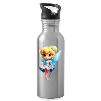 Little Fairy 1 - Water bottle with straw - silver - Right