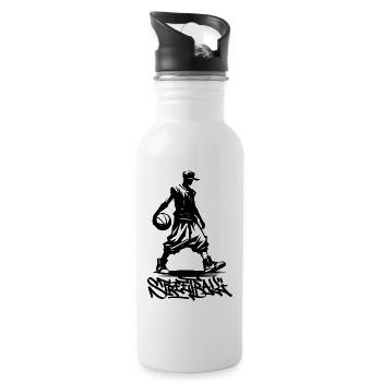 Streetball Lover - Water bottle with straw - white - Right
