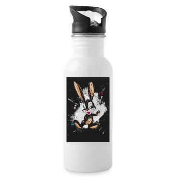The Humble Easter Bunny - Water bottle with straw - white - Right