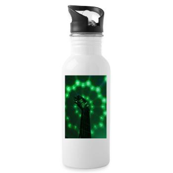 Metal-Head - Trinkflasche mit integriertem Trinkhalm - Weiß - Rechts