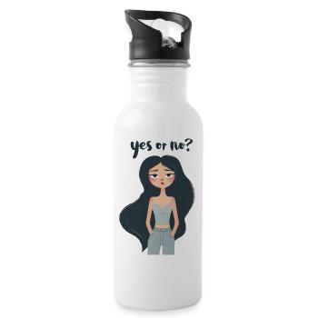 Yes or No? - Water bottle with straw - white - Right