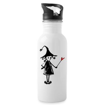 Witch Love - Water bottle with straw - white - Right