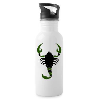 scorpion - Water bottle with straw - white - Right