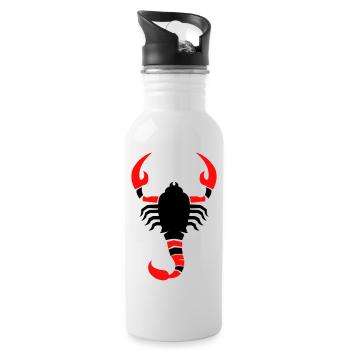 scorpion - Gourde avec paille intégrée - blanc - Droite