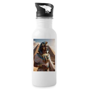 The ancient king of Égyptien - Gourde avec paille intégrée - blanc - Droite