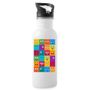 Motivation - Water bottle with straw - white - Right