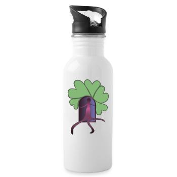 Step Out Pink - Water bottle with straw - white - Right