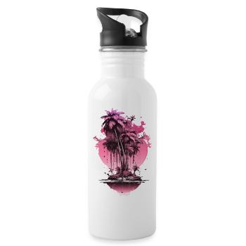 Vacation early summer late summer summer holiday holiday sea - Water bottle with straw - white - Right